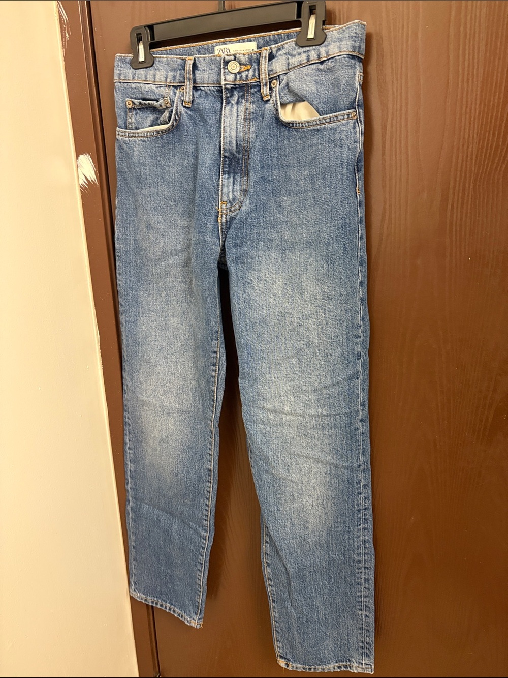 Zara Men's Light Blue Straight Jeans
